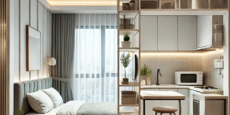 Quarto com cozinha integrada