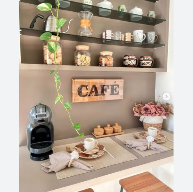 decoração cantinho do café