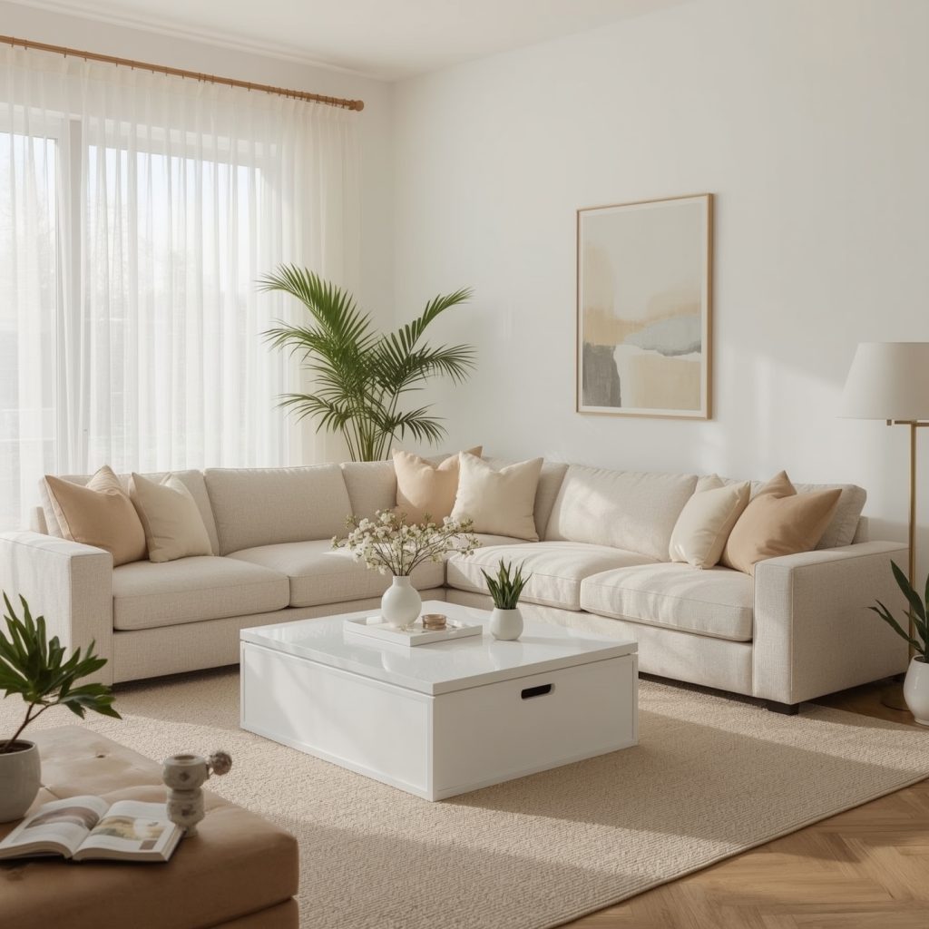 decoração com paleta neutra móveis funcionais e toques delicados 