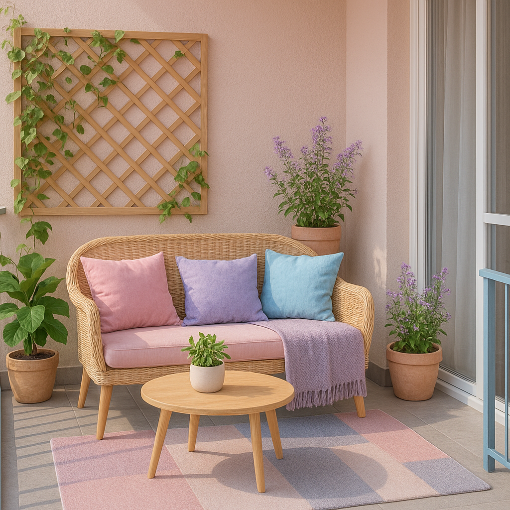 decoração feminina em tons pastel 