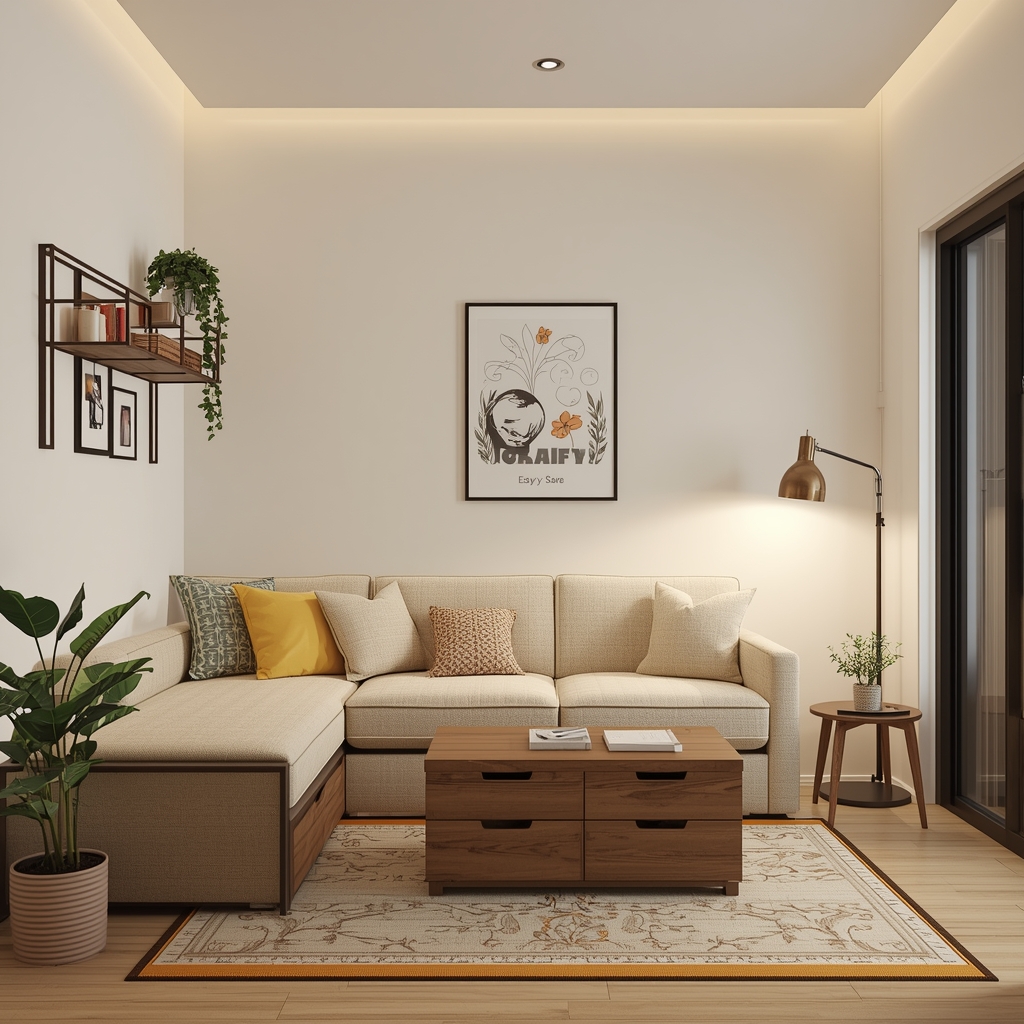 ideias criativas para decorar salas pequenas 