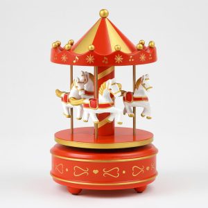 Caixinha Carrossel Musical A Corda Enfeite Decoração Para natal