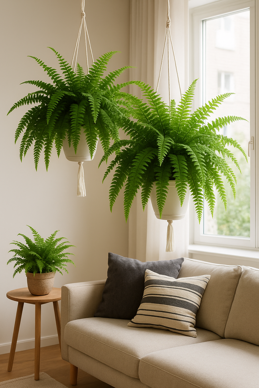 samambaias na decoração