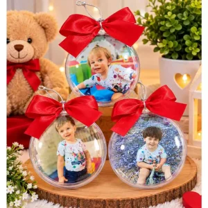 Kit Bola de natal personalizada com foto, decoração de natal, 6.5cm bola para arvore de natal