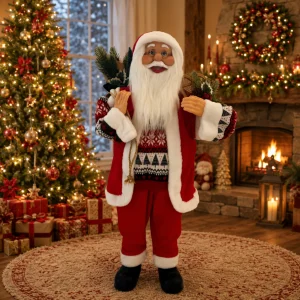 Papai Noel em pe variação de tamanho, enfeite natalino